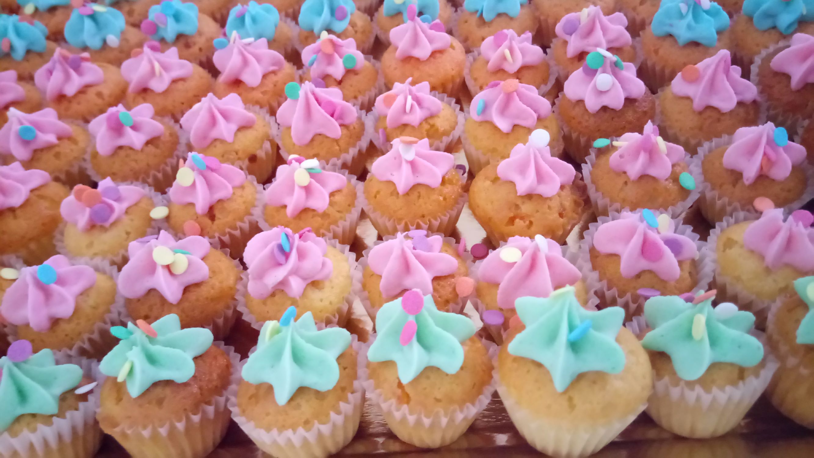 Micro Cupcake colores pastel